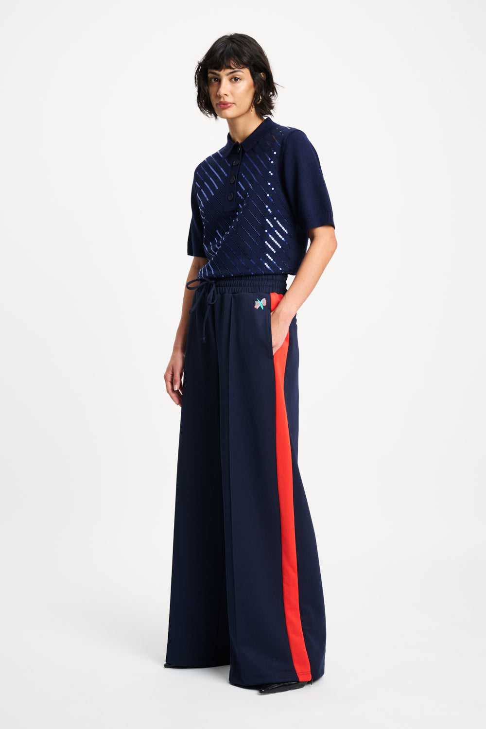Trackpants Stripe Night Blue
