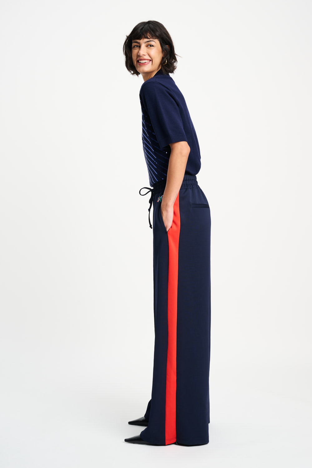Trackpants Stripe Night Blue