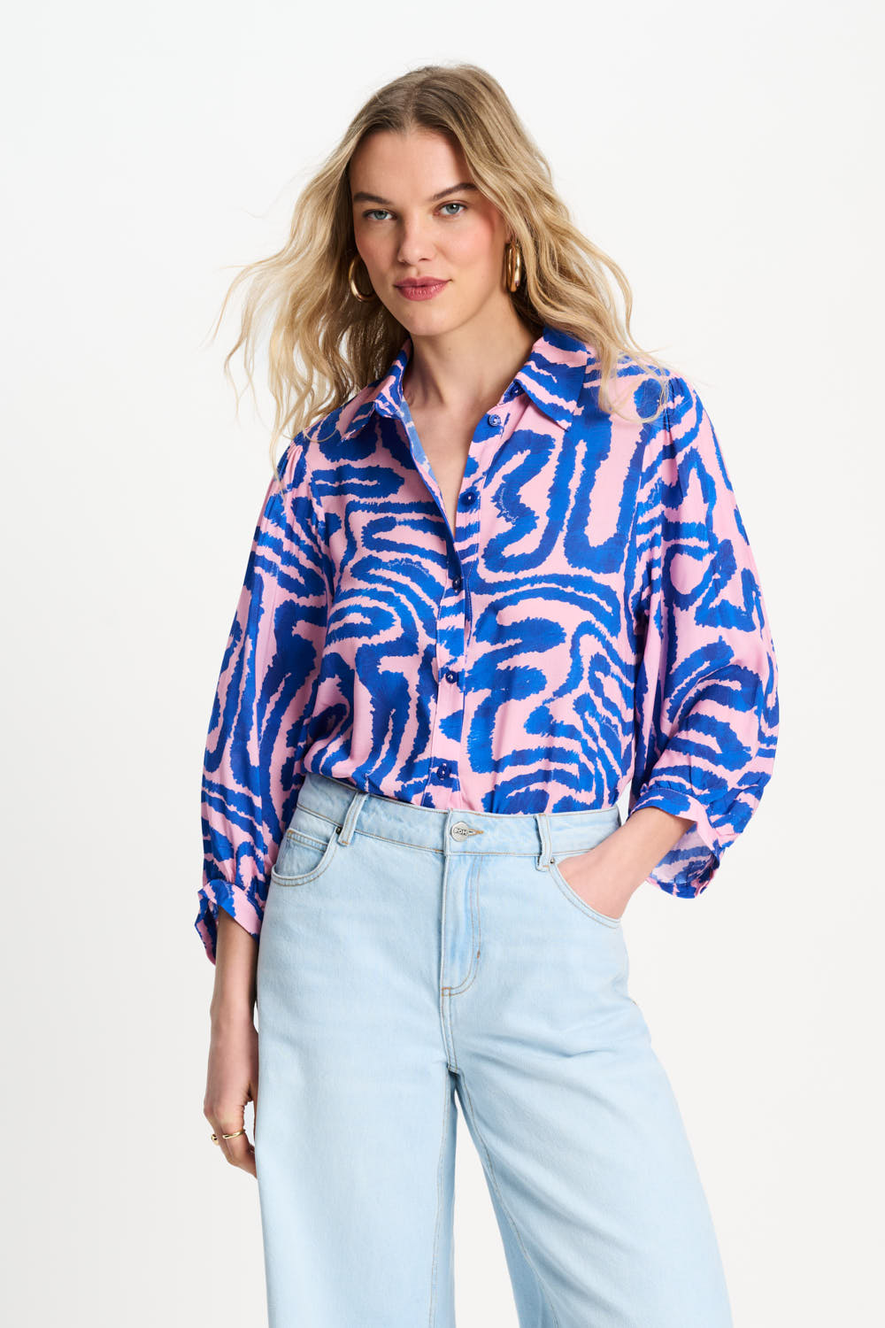 Blouse - Waves Pink