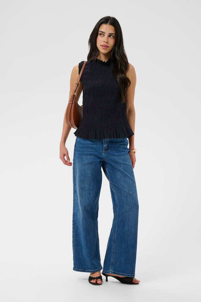 Bethany Smock Top - Black