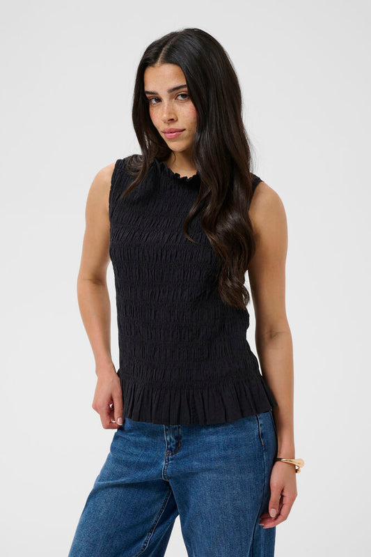 Bethany Smock Top - Black