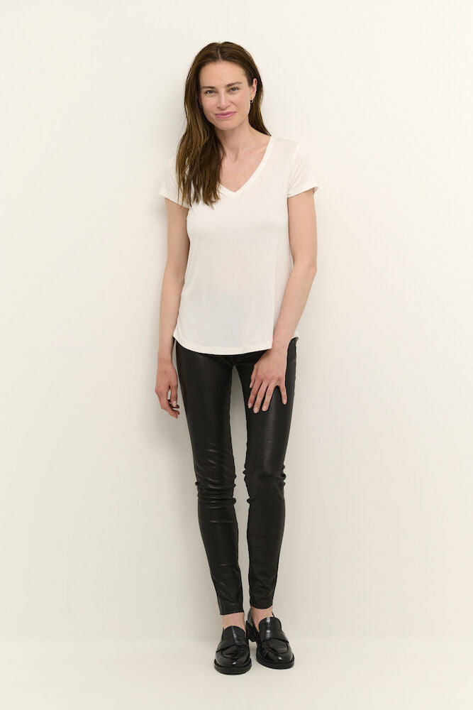 Poppy V-neck T-Shirt - White