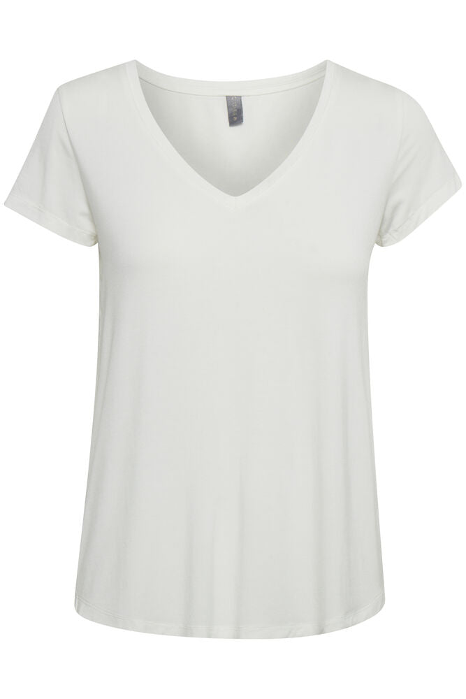 Poppy V-neck T-Shirt - White