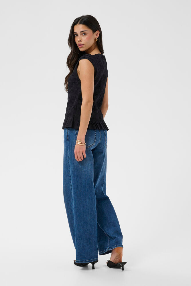 Bethany Smock Top - Black