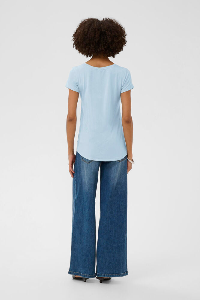 Poppy V-neck T-Shirt - Blue