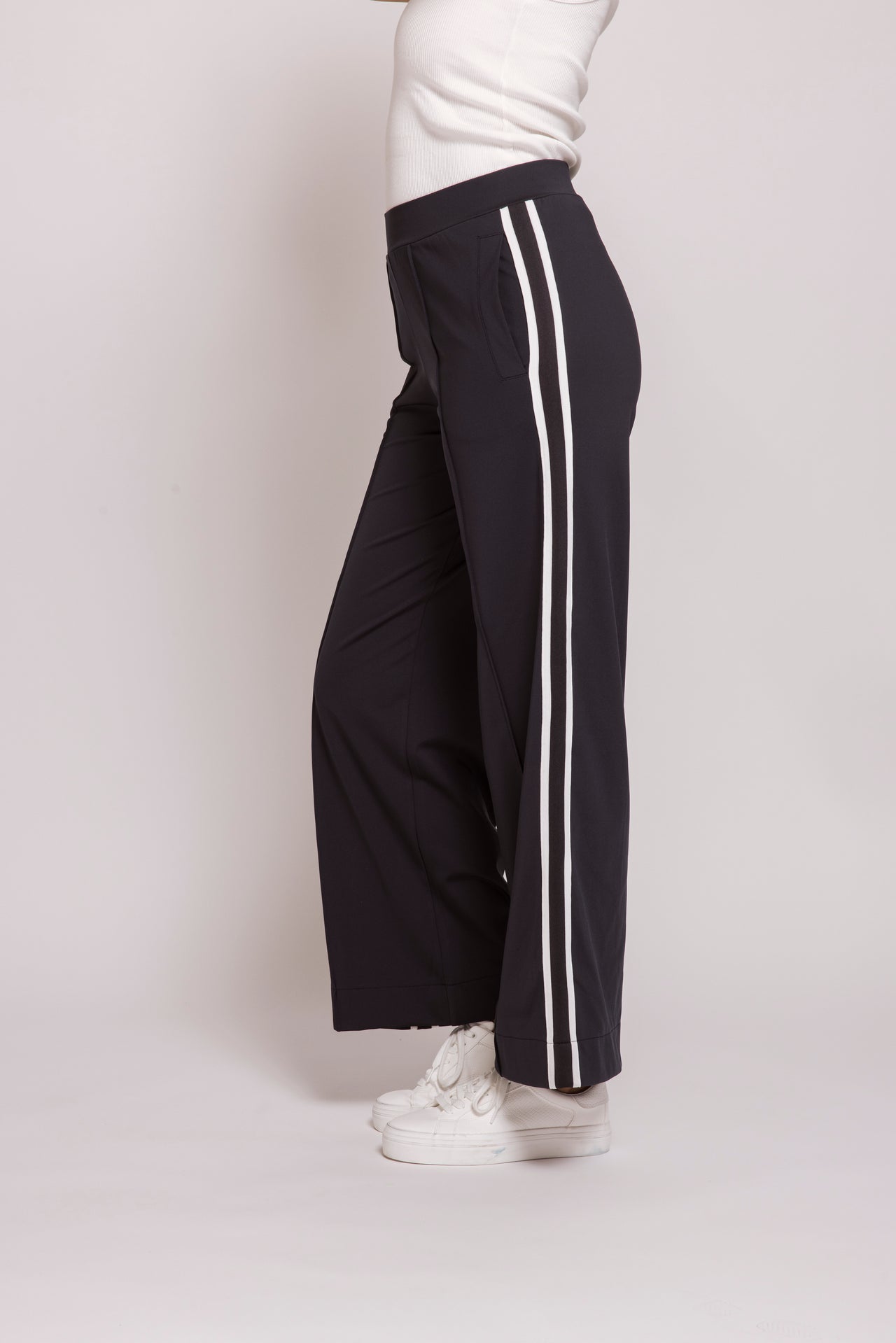 Blue Side Stripe Pants