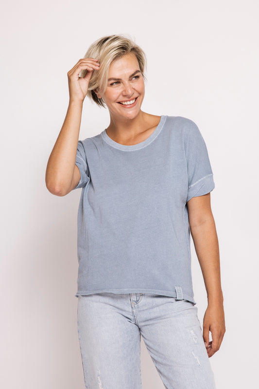 Rahel Cotton T-Shirt – Blue