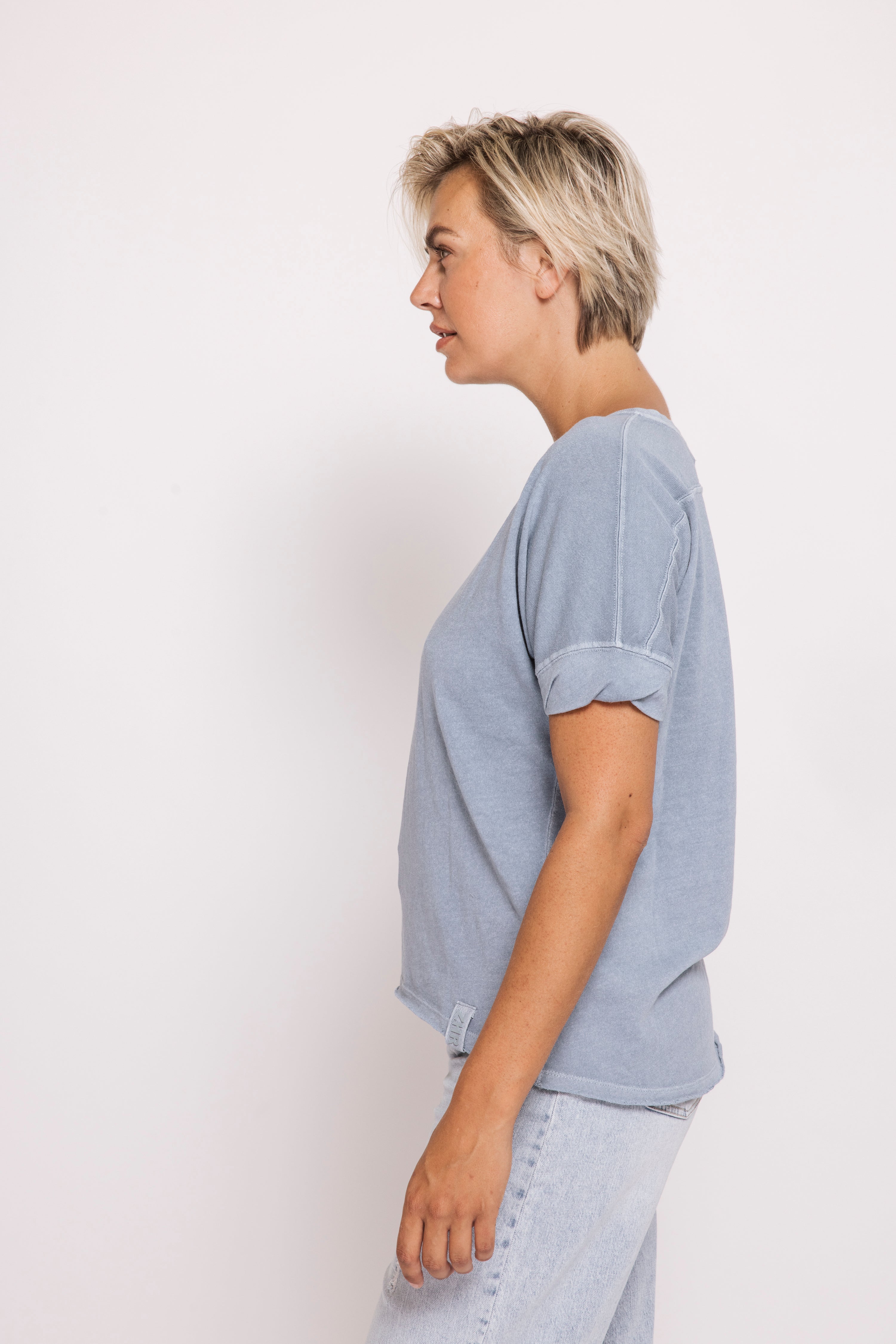 Rahel Cotton T-Shirt – Blue