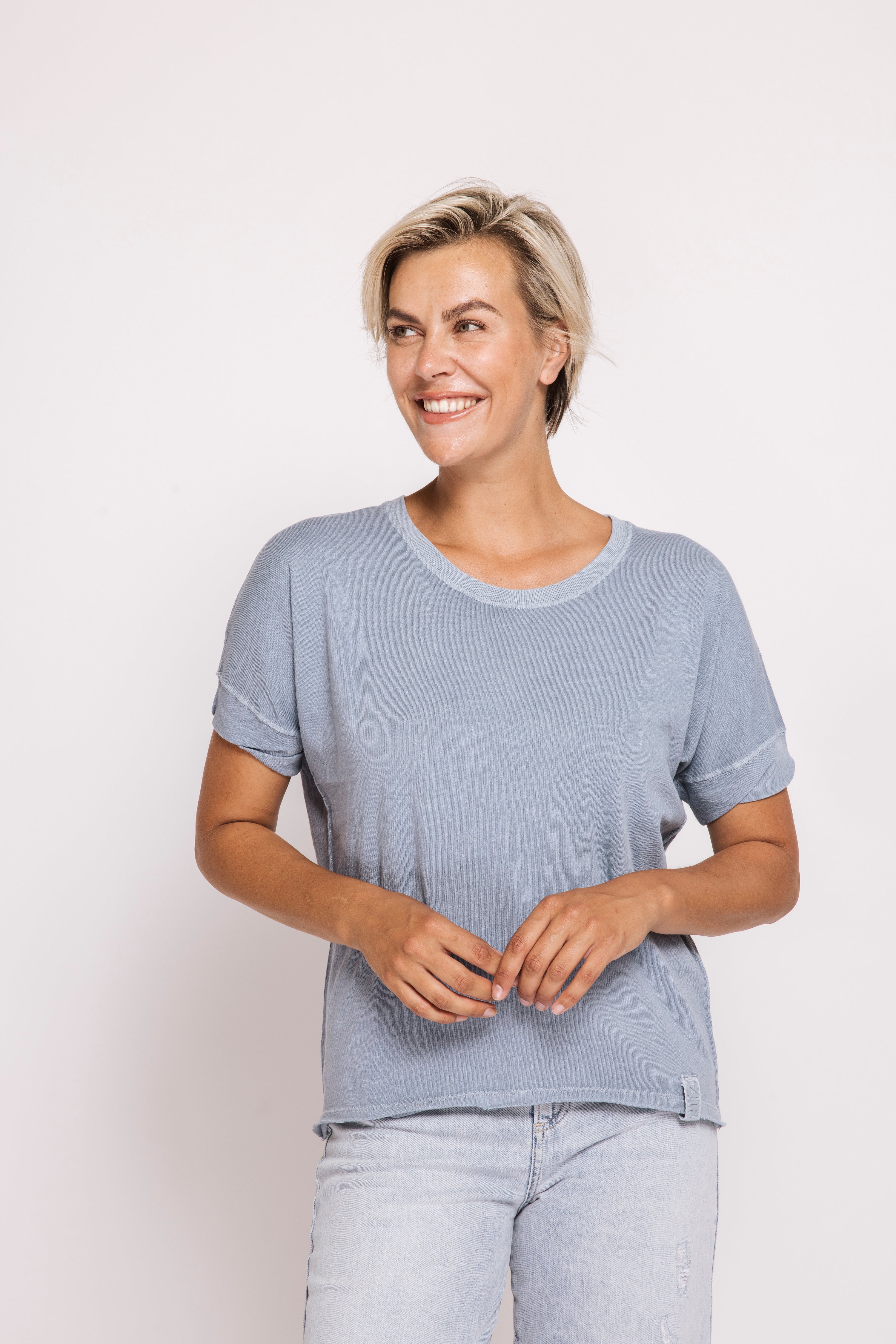 Rahel Cotton T-Shirt – Blue
