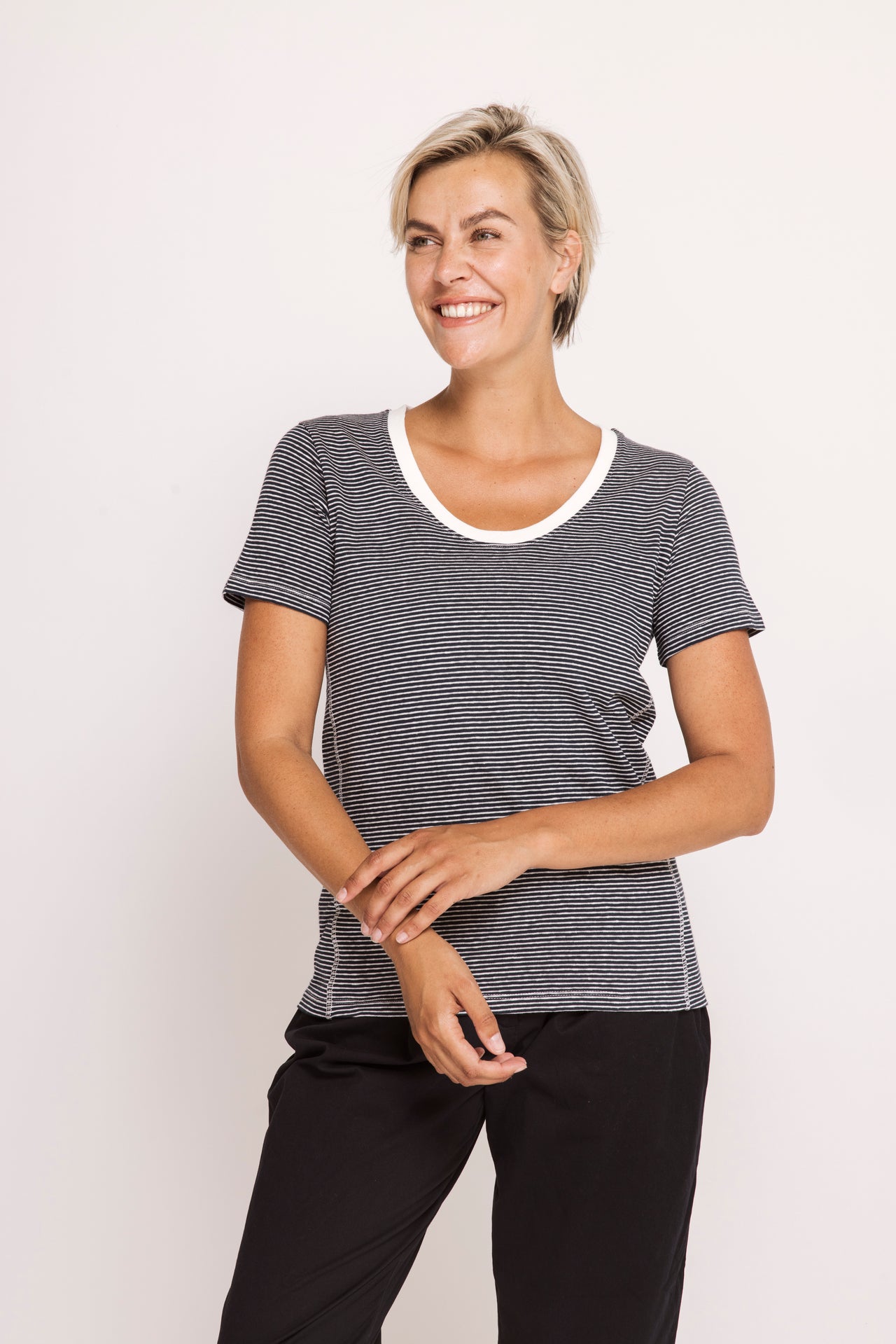 Sinah Stripe T-Shirt - Off White