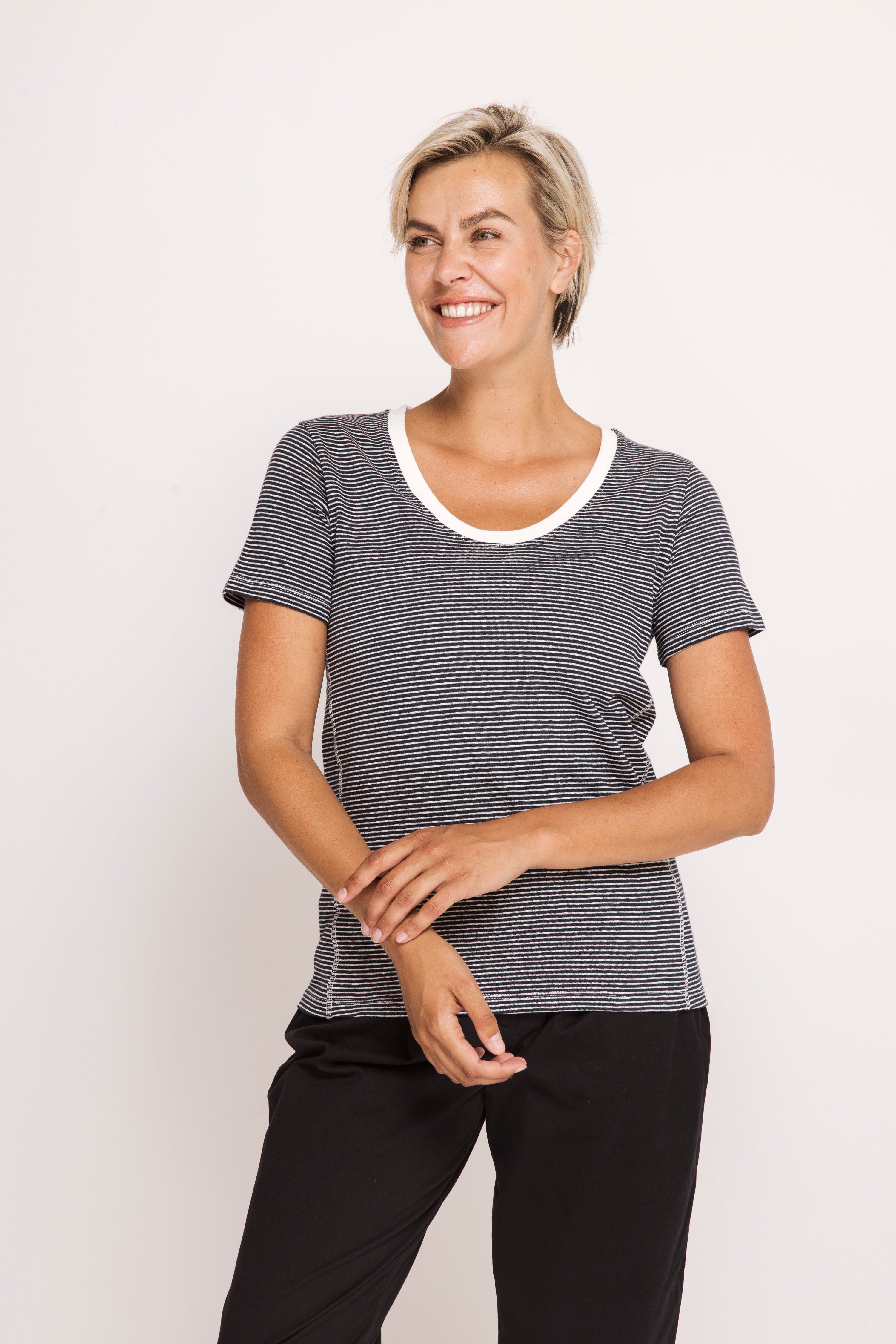 Sinah Stripe T-Shirt - Off White