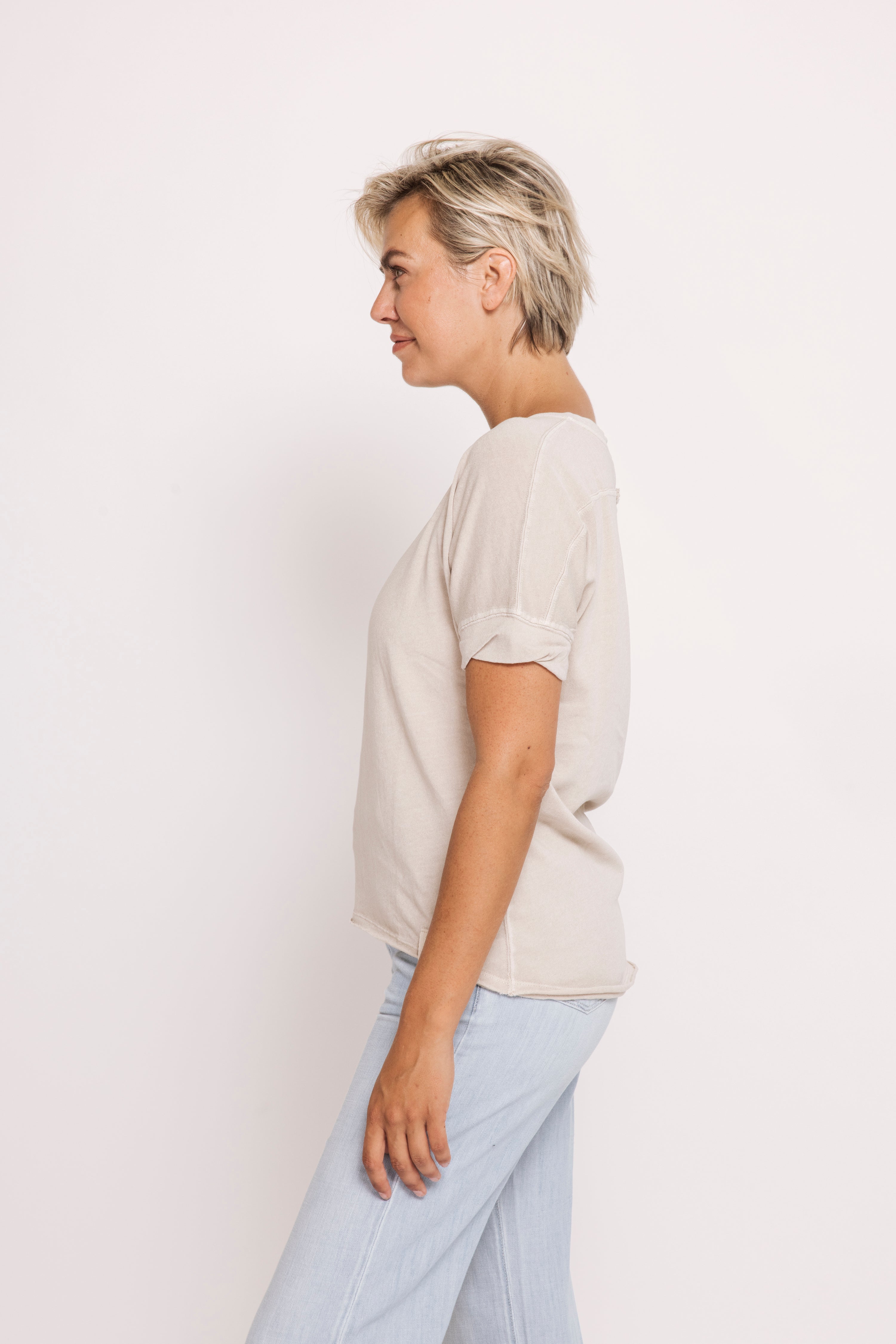 Rahel Cotton T-Shirt – Sand