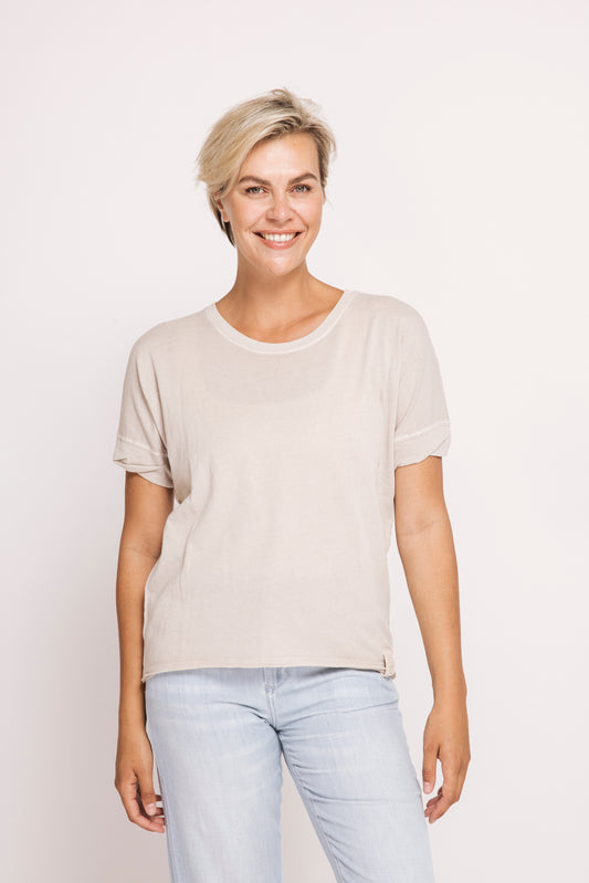 Rahel Cotton T-Shirt – Sand