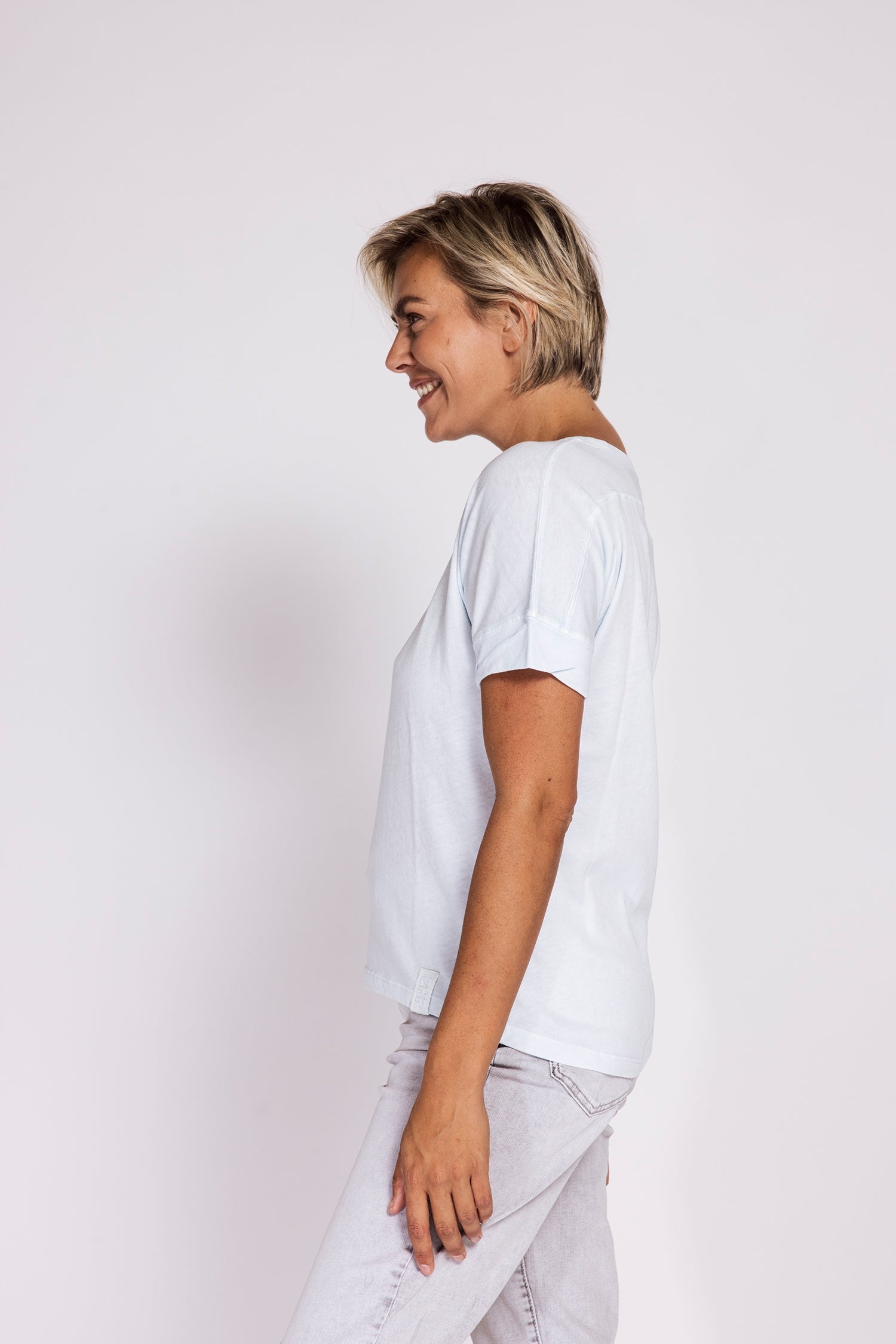 Rahel Cotton T-Shirt – Light Blue