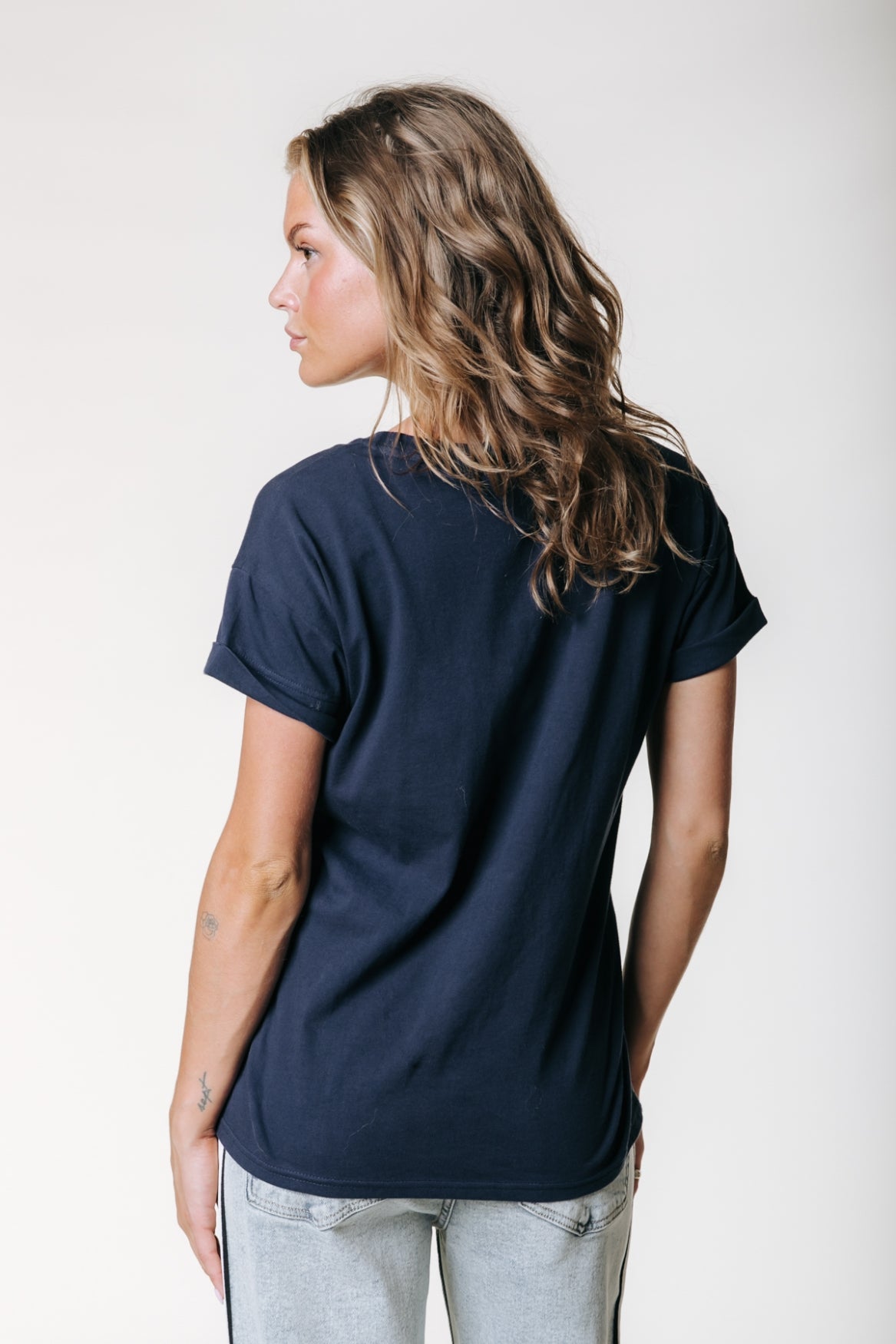 Uni Logo Boxy Tee - Navy
