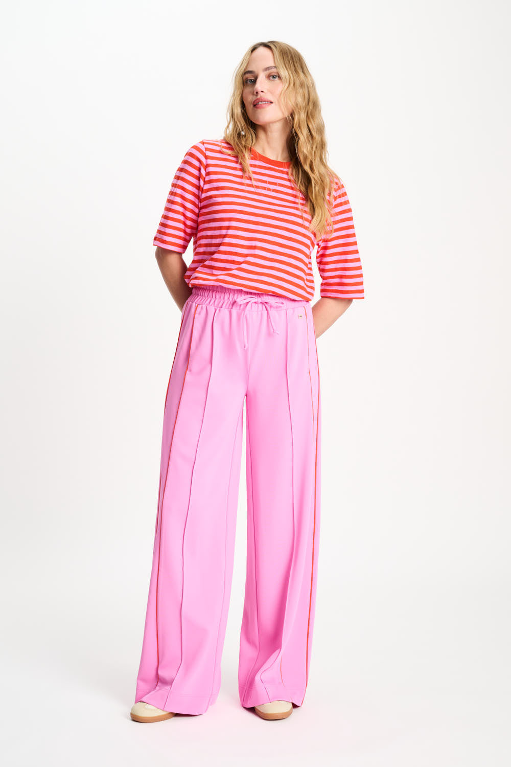 Colourblock Cheering Pink Trackpants