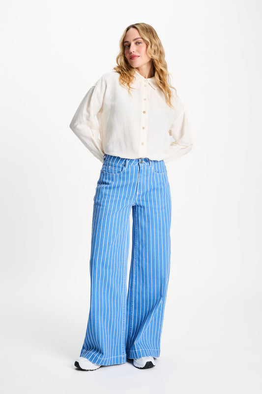 Denim Stripes Blue Jeans
