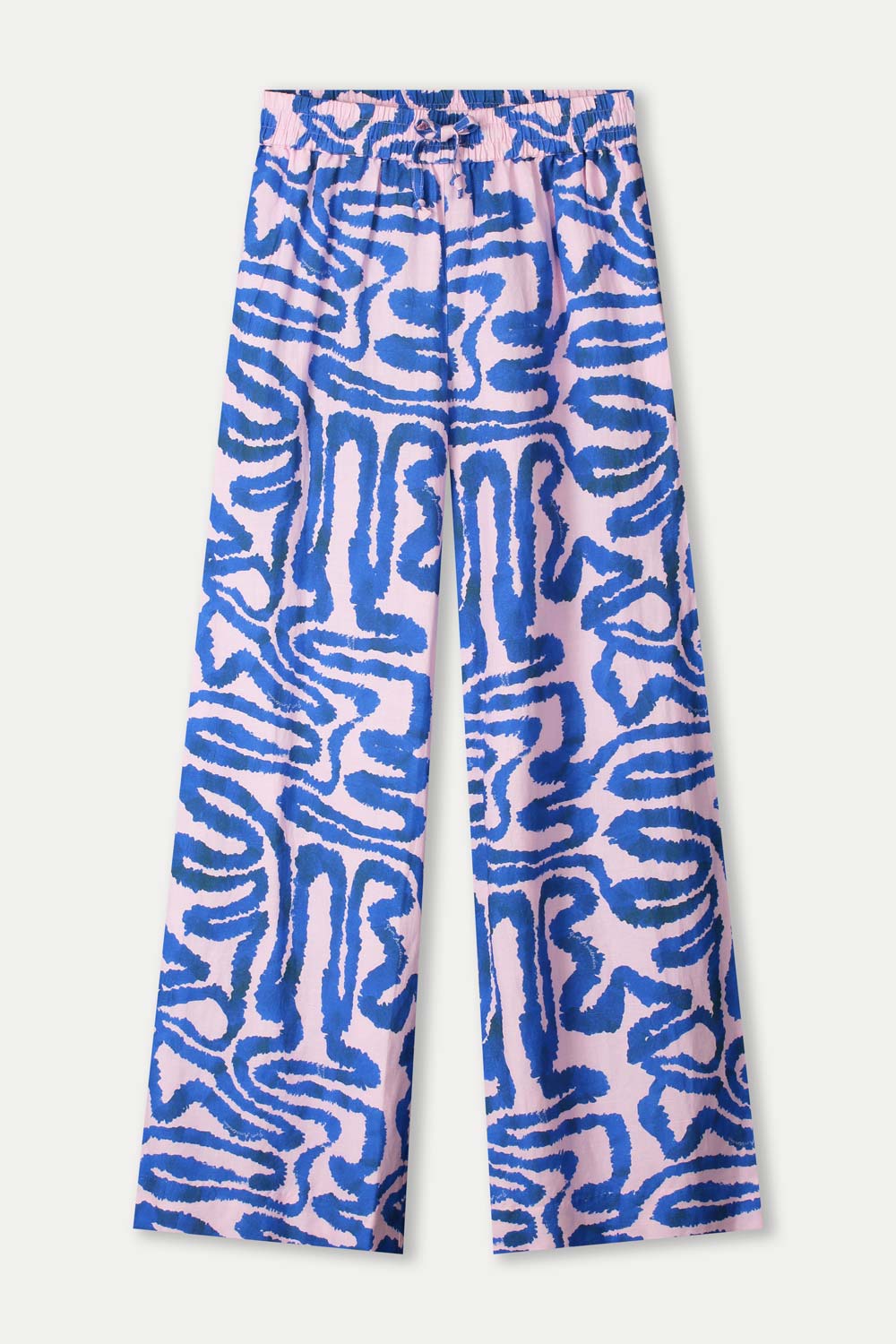 Waves Pink Linen Pants