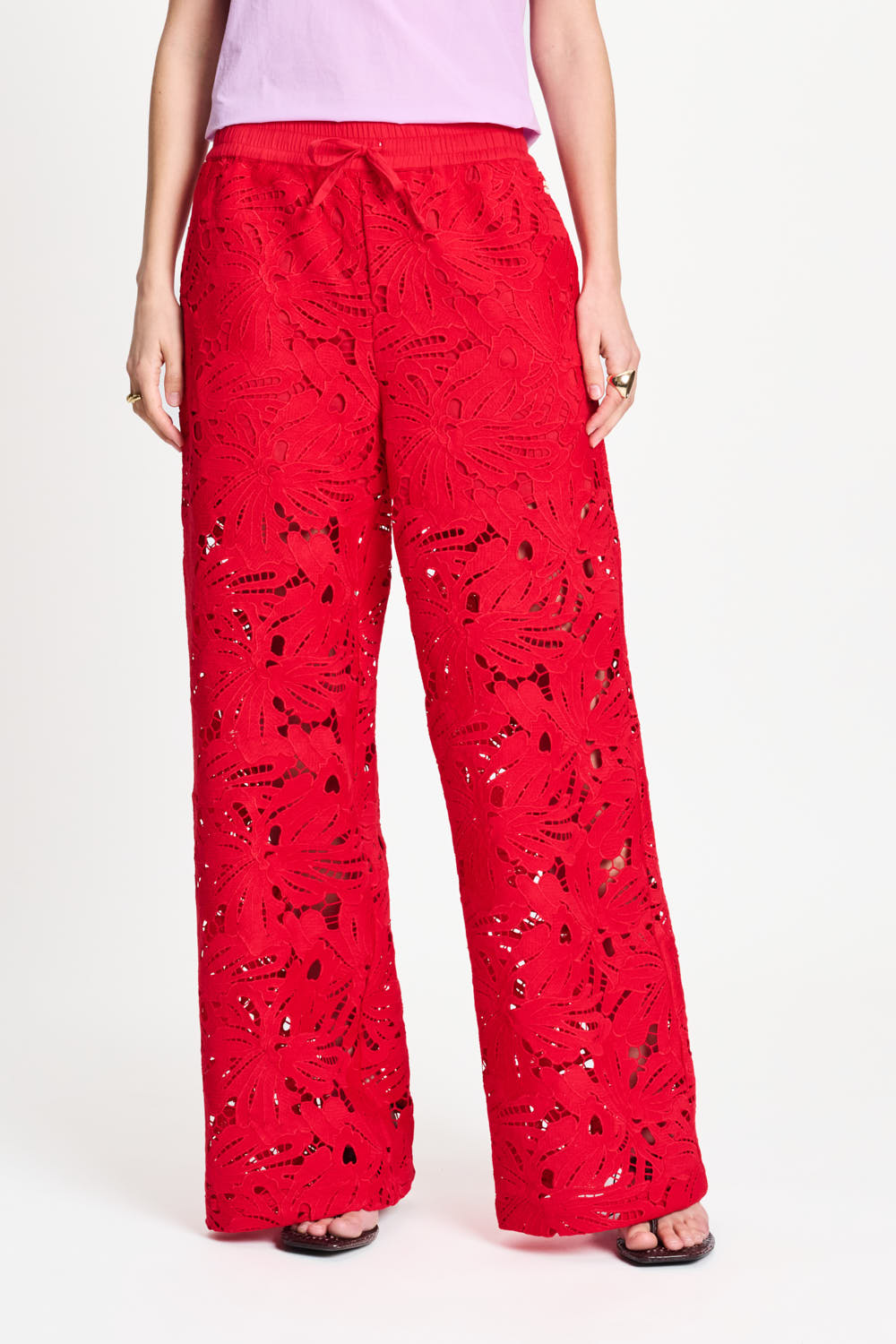 Lace Bloom Red - Pants