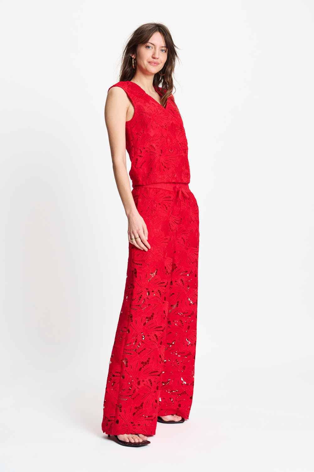 Lace Bloom Red - Pants