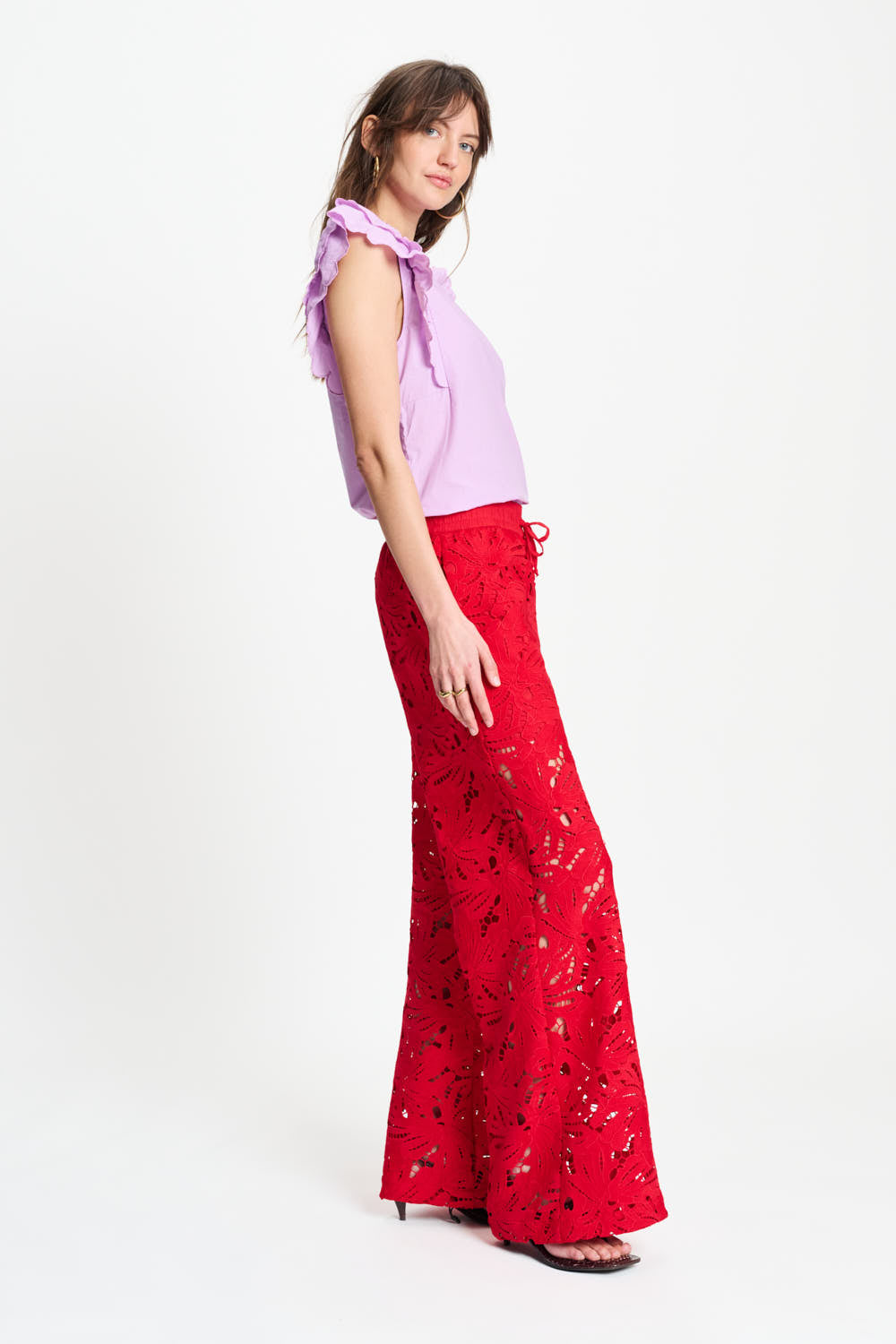 Lace Bloom Red - Pants
