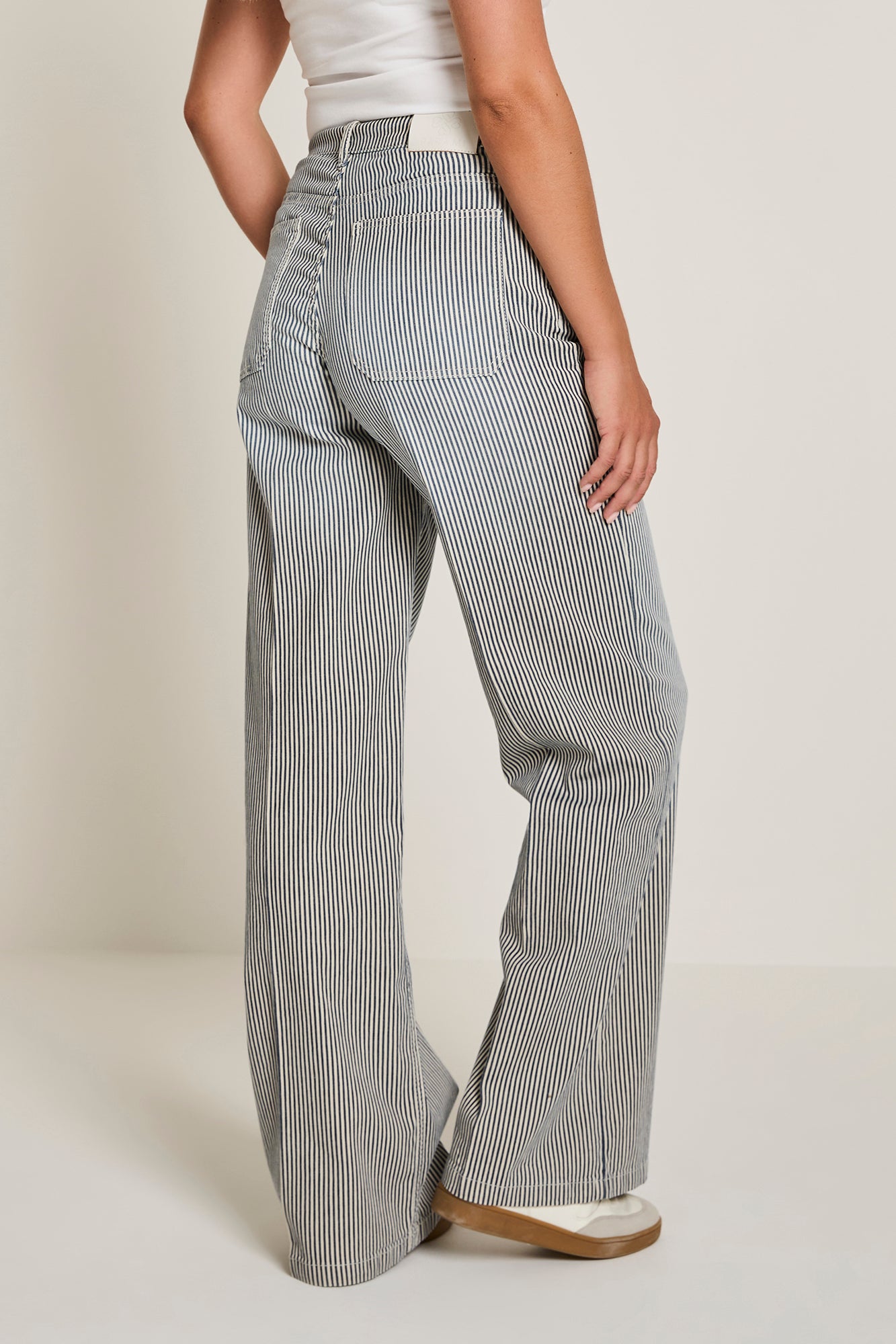 Mira Stripe Jeans - Navy