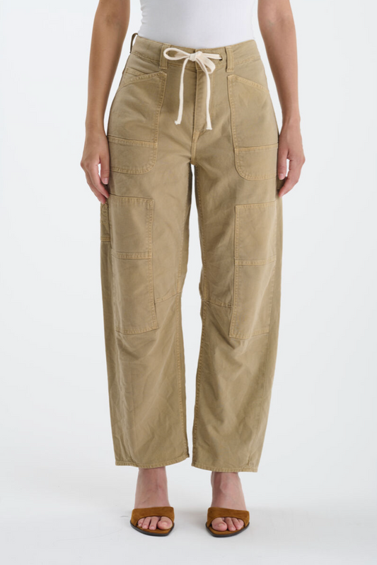 Madie Balloon Jeans - Beige