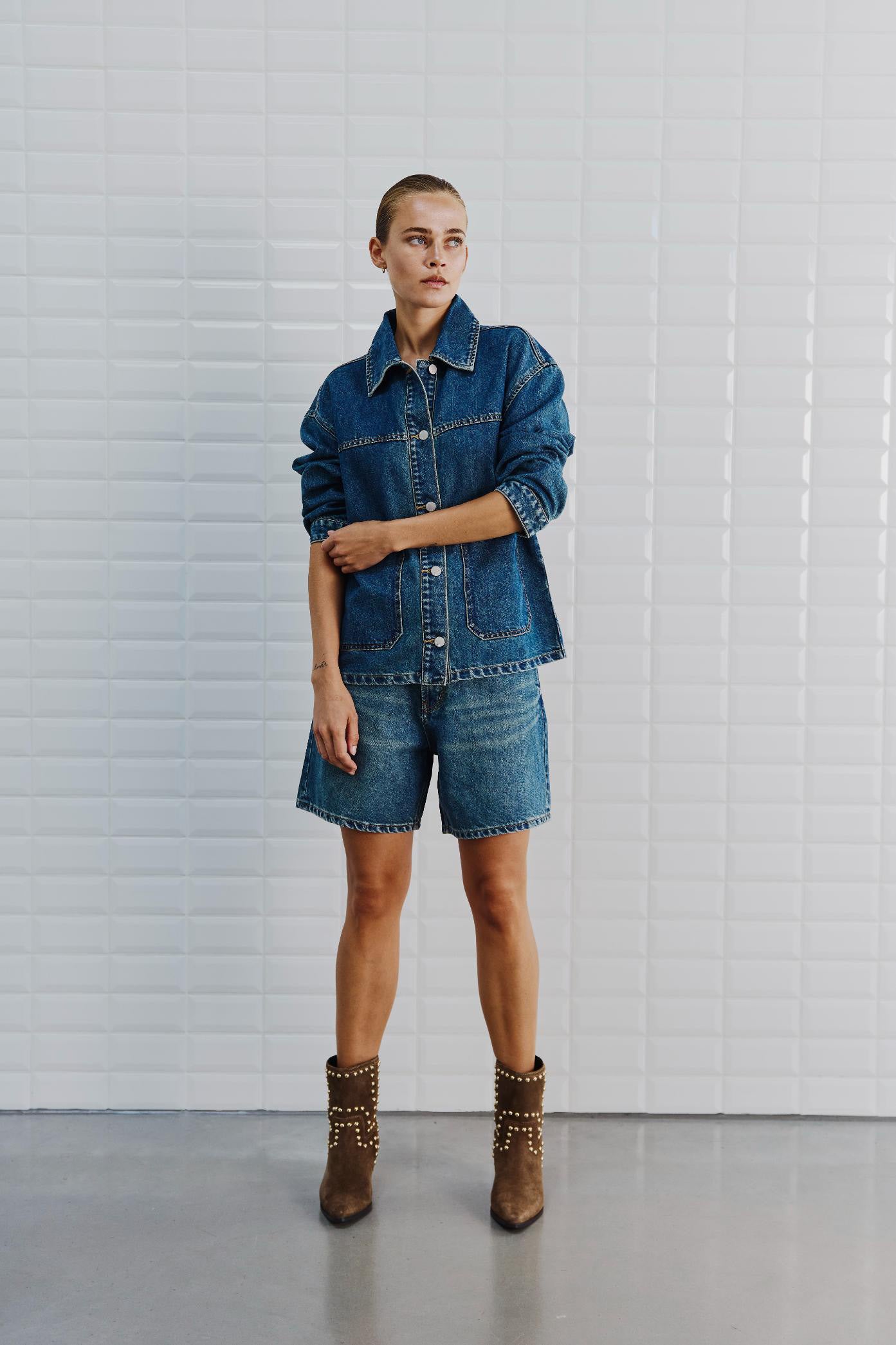 Karolina Denim Shorts - True Blue