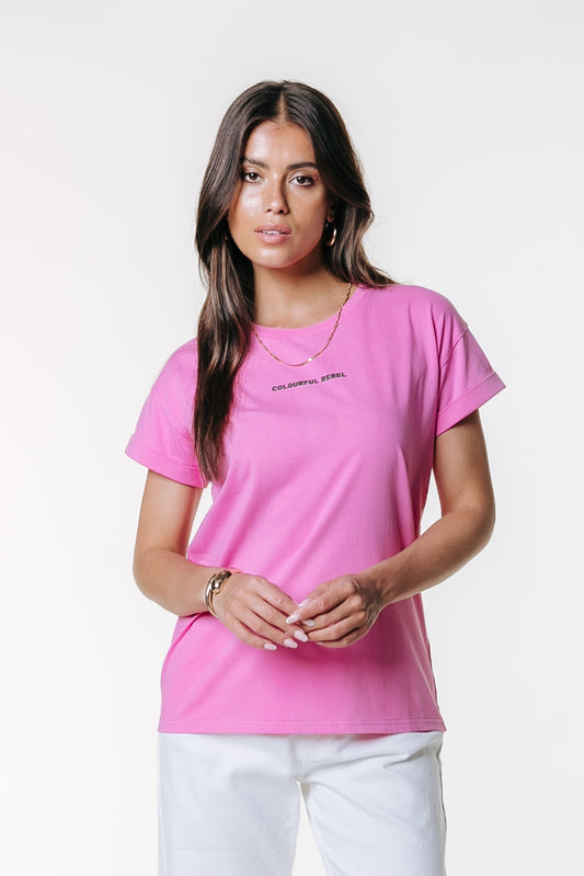 Uni Logo Boxy Tee - Pink