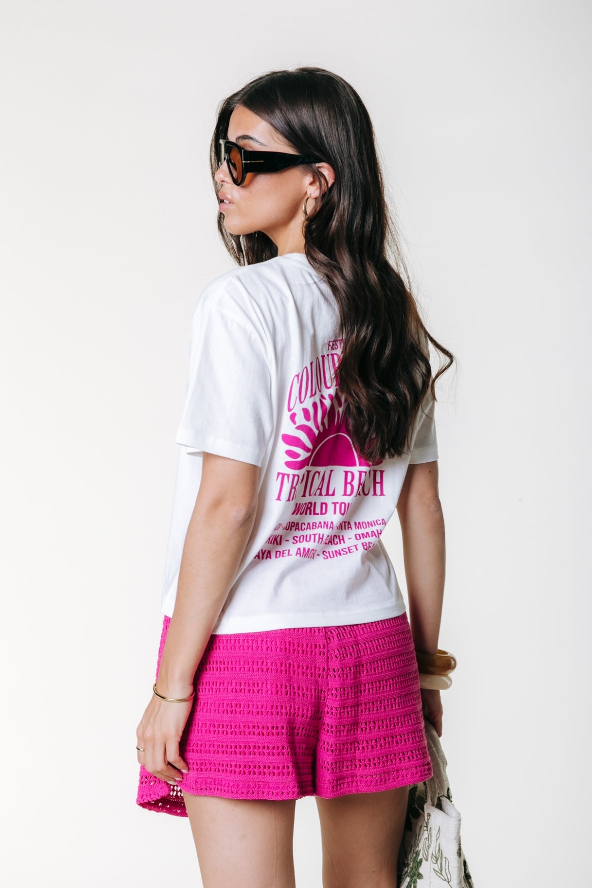 Tropical Beach Cropped Loosefit Tee