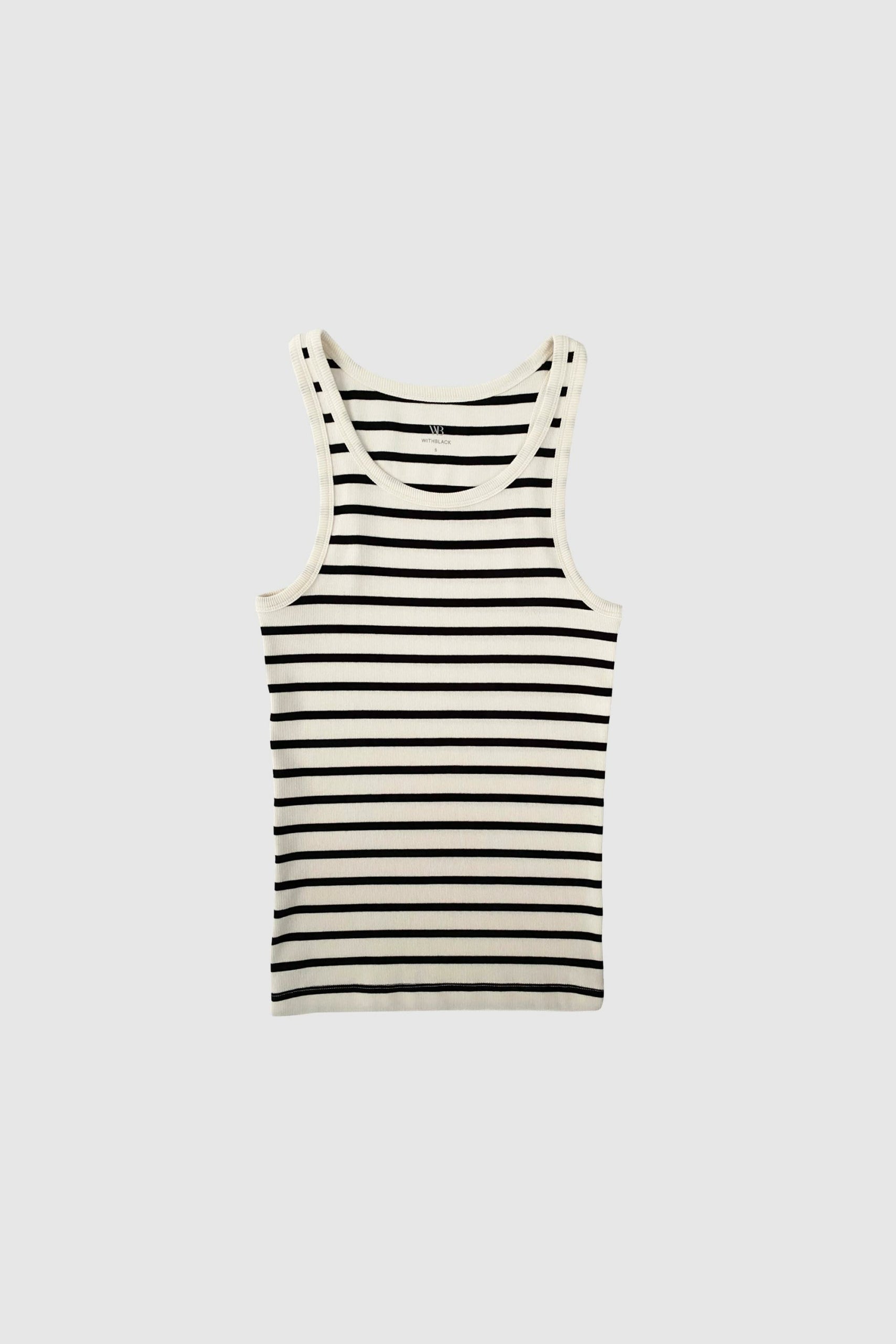 Dordi Striped Tank - Black